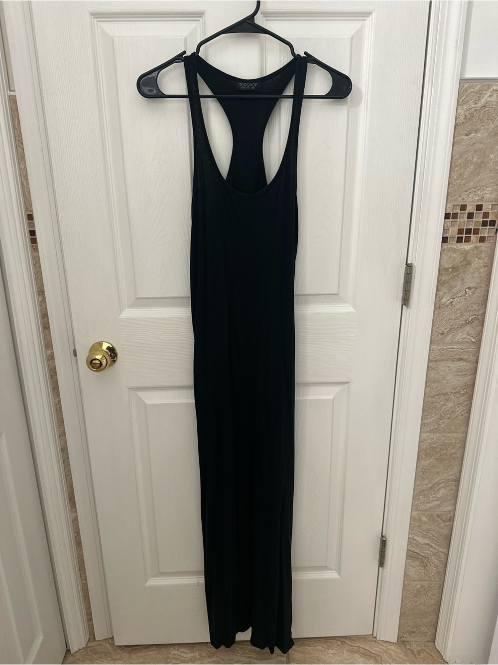 Topshop Black Racerback Maxi Dress